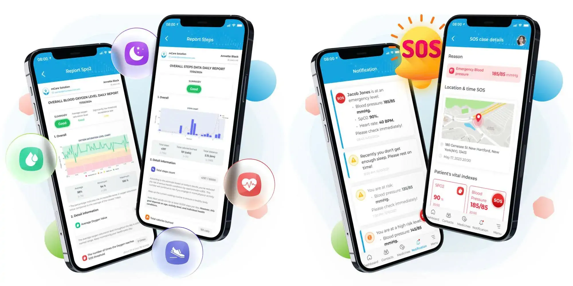 Health monitoring & vital sign tracking