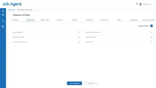 Database Settings & Configuration