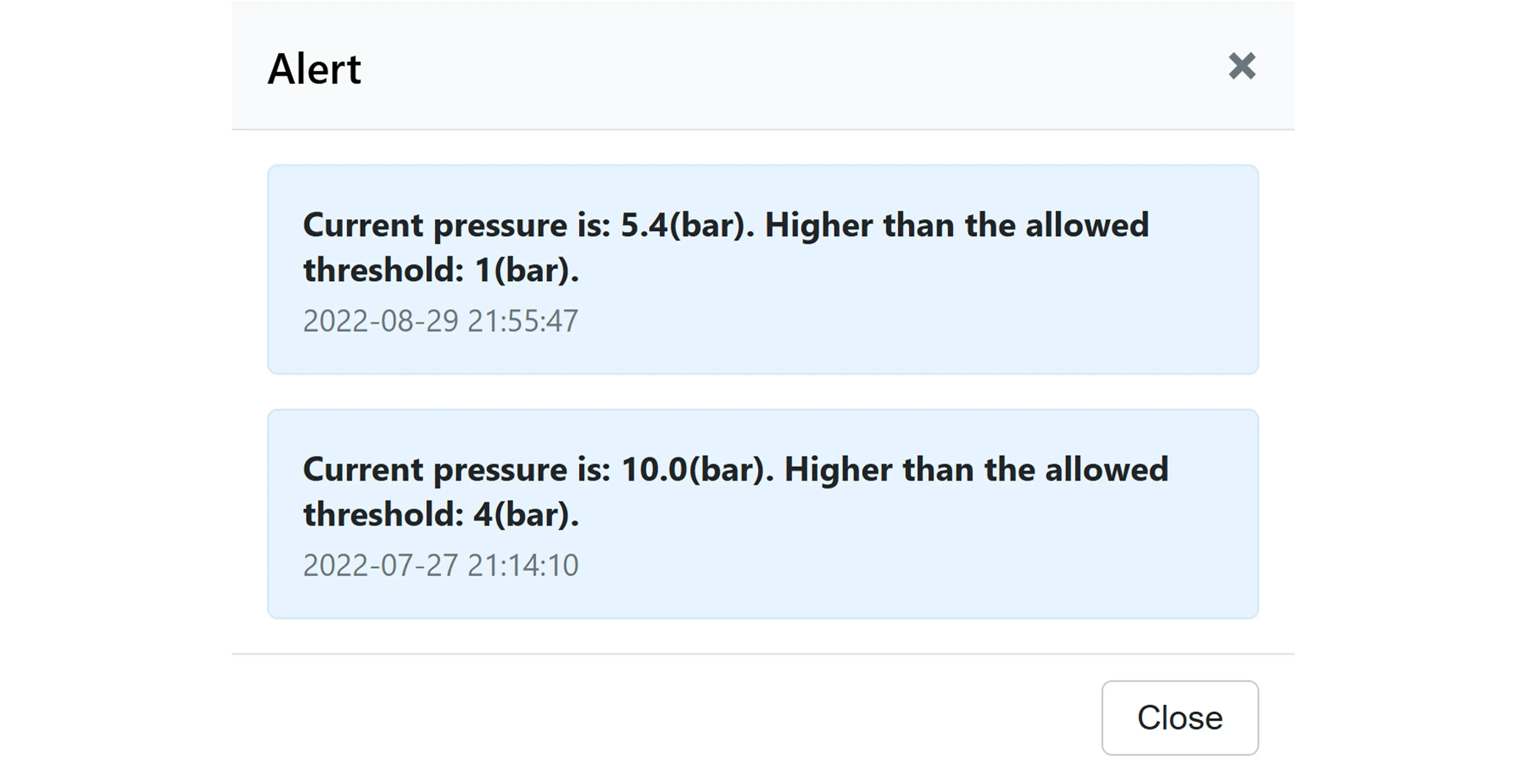 Automatic alert feature