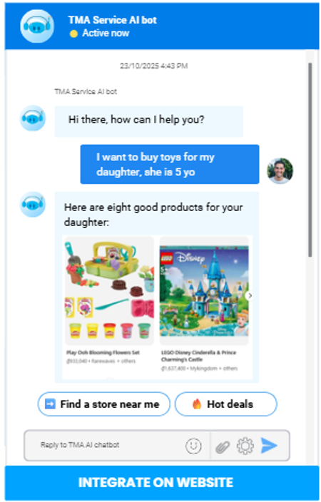 Integrate on Website